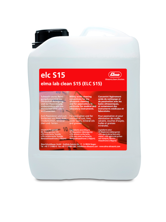 Elma lab clean S15, 2,5L, en bouteille HDPE