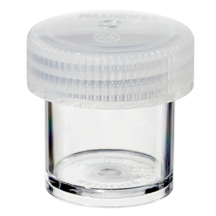 Jar 30ml transparant pc + white cap plp Nalgene