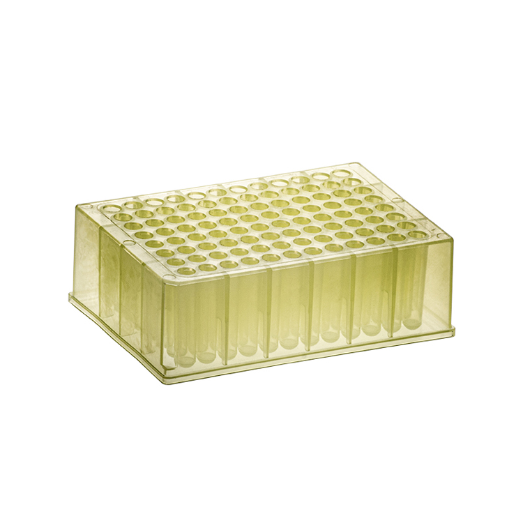 Bioblock plaque 1.2ml plp 96 places  jaune, Simport