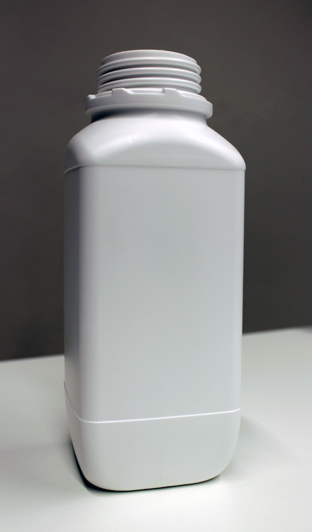 Square bottle wide neck HDPE 1000 ml white