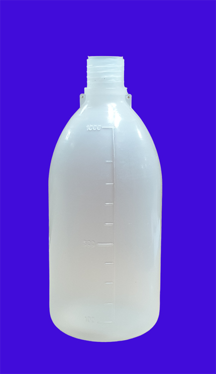 Flacon rond 1000ml col étroit, pe, sans cap Kartell