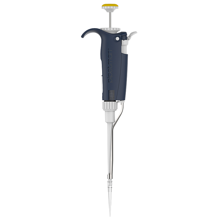 Pipetman L, P200L, volume 20-200µl, stainless steel ejector, geel, Gilson