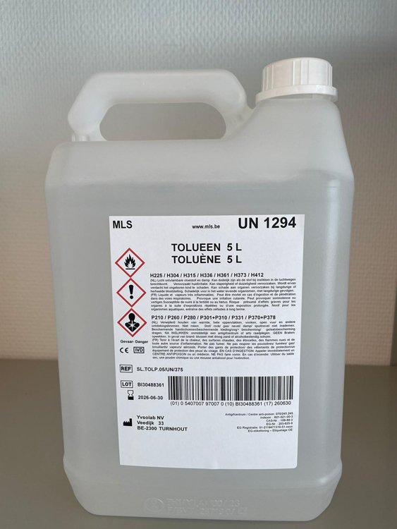 Toluène pur 5L en bidon fluorescent