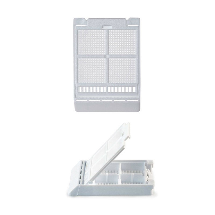 Micromesh biopsy 4 compartiment  + cap white, Simport