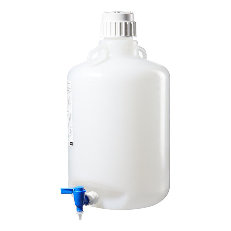 PP carboy 20L, 2 handles + tap and cap Nalgene