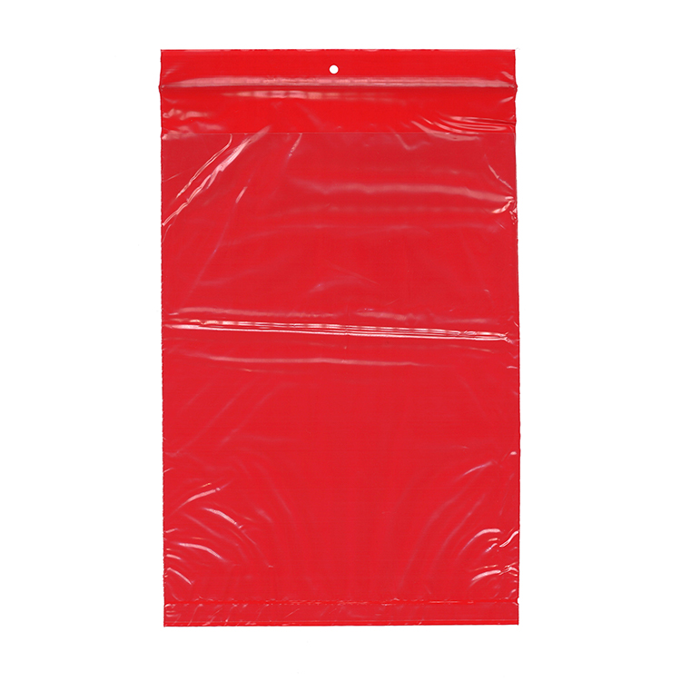 Specimenzak met zippersluiting en buidel,  200x300mm, rood