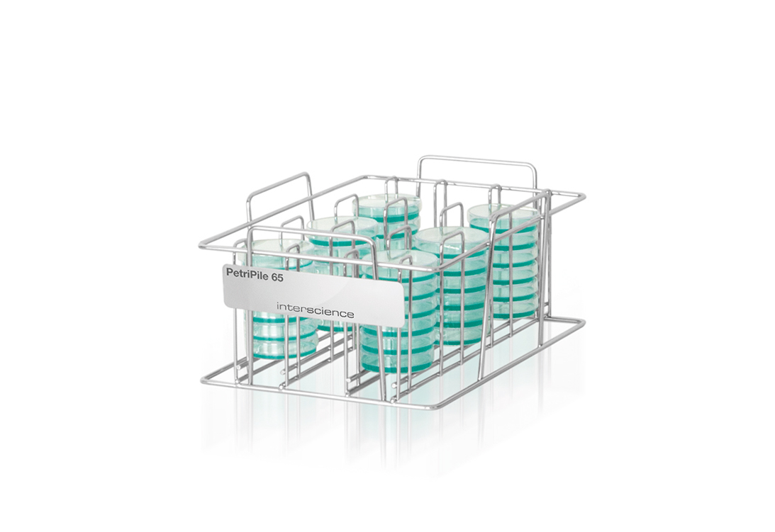 Rack Petripile for 36 petri dishes diam.65mm, 30.5x22.5x13cm