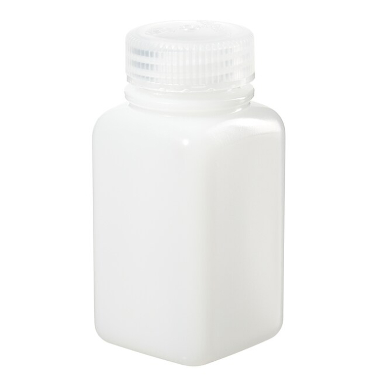 Square bottle wide neck hdpe 125ml cap plp Nalgene