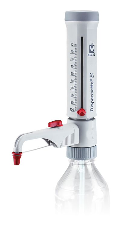 Dispensette S, analog-adjustable, 10-100ml, with recirculation valve Brand