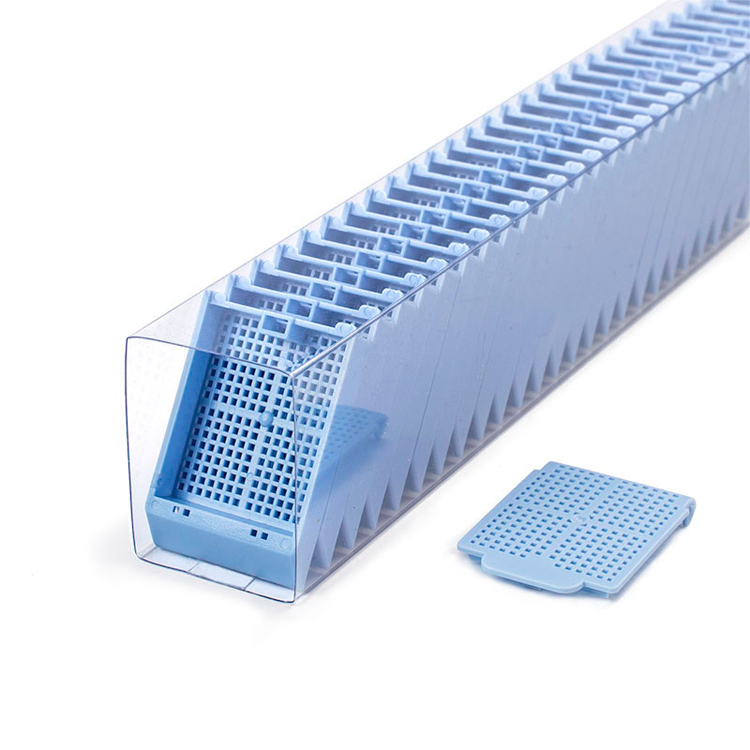 Histosette II Biopsy quickload cassette avec couvercle bleu, Simport