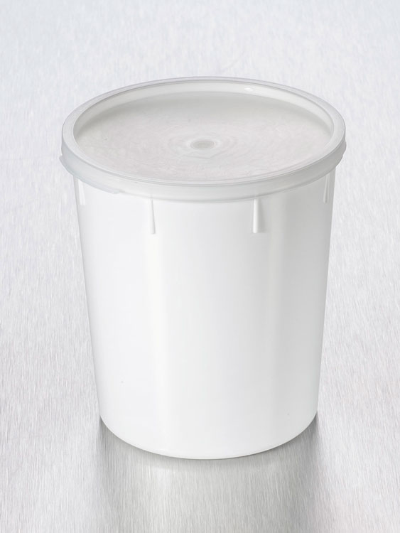 Pot 400ml plp blanc + snapcap, monté, gammastérile, Gosselin