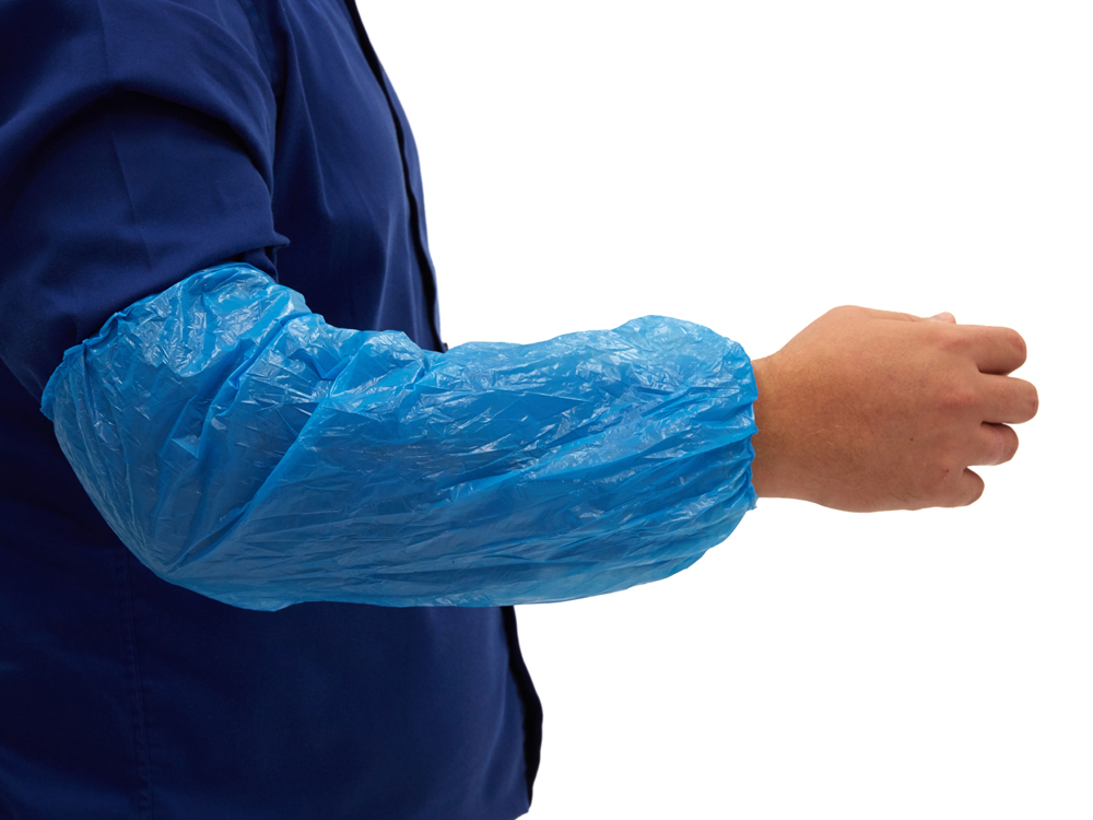 Sleeve cover in polyethylene, 20x40 cm, 20 micron, blue, Romed