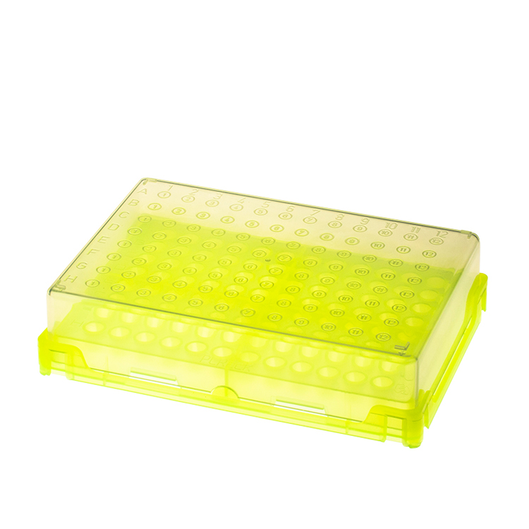 PCRack plp for 0.2ml tube yellow +transparent lid, Simport