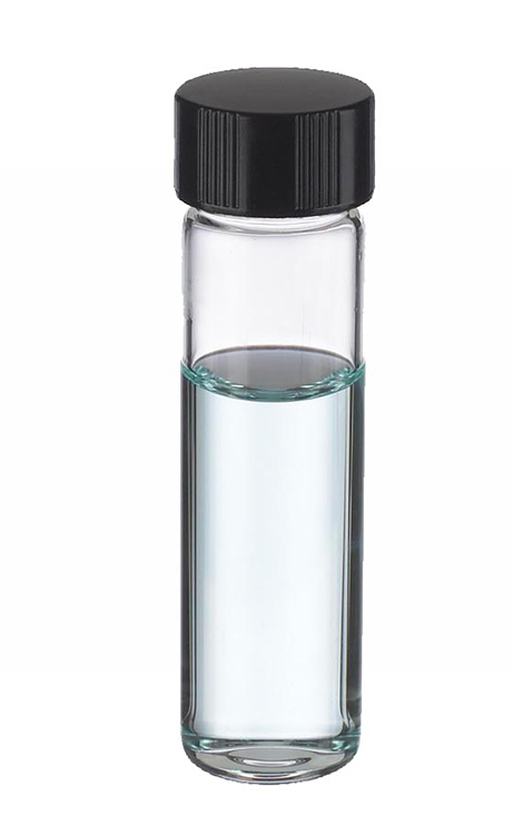 Vial 8ml in Lab File®, type I borosilicaat glas, 15-425 zwarte schroefdop met rubberinlage, Wheaton