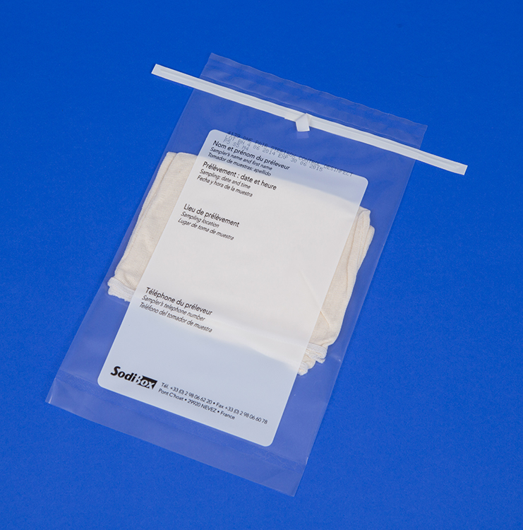 Swab sox, per paar, with 15ml of buffered peptone 10%, in twirlbag, sterile, SodiBox