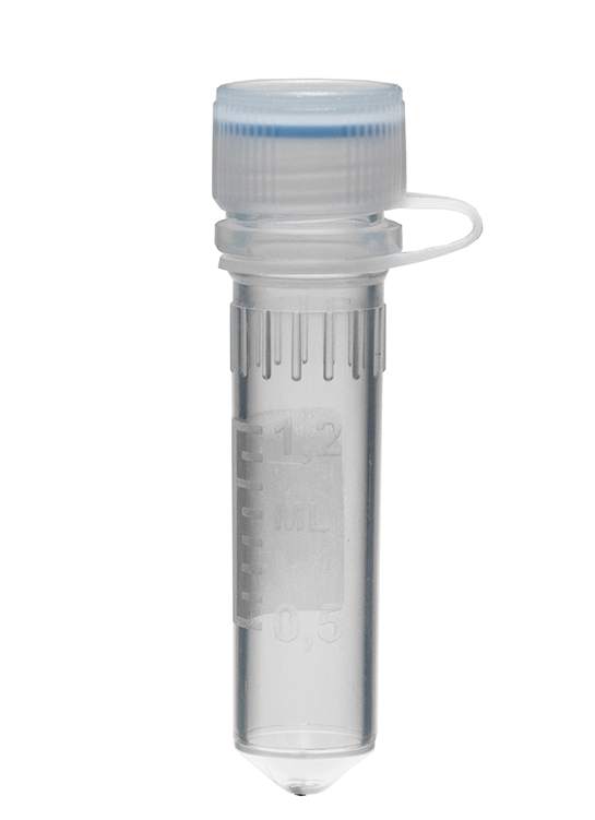 Microtube 2ml + attached screwcap, cap insert sterile BIOSIGMA