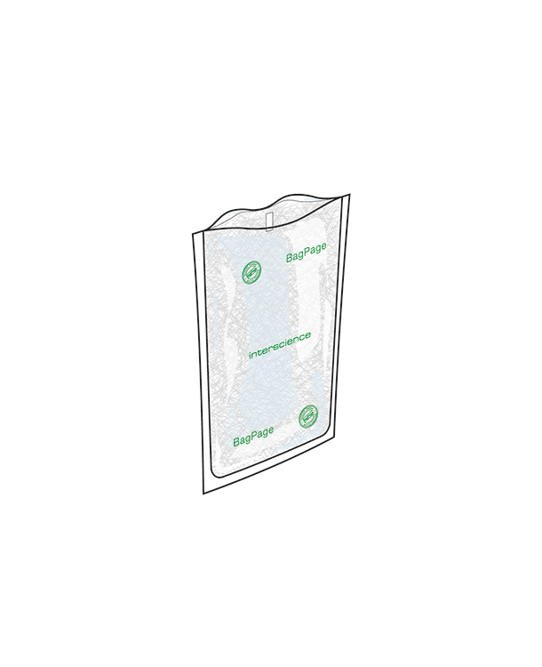 Sac stomacher 400 R 190x300mm, stérile/25, BagPage R, avec filtre complèt full-page non-woven, Interscience