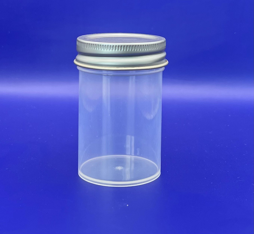 Beaker 60ml plp with metal lid, aseptical, ISS