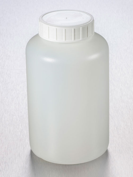 Container 1000ml HDPE round, wide opening, white cap with seal, Gosselin