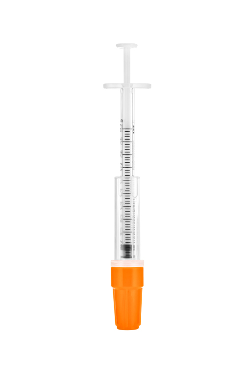 Sol-Guard insuline safety syringe, 0,5ml, 3-part syringe with needle 31G 5/16, Sol Millennium