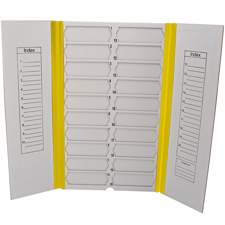 Filoslide en carton pour 20 lames porte-objets jaune Cellpath