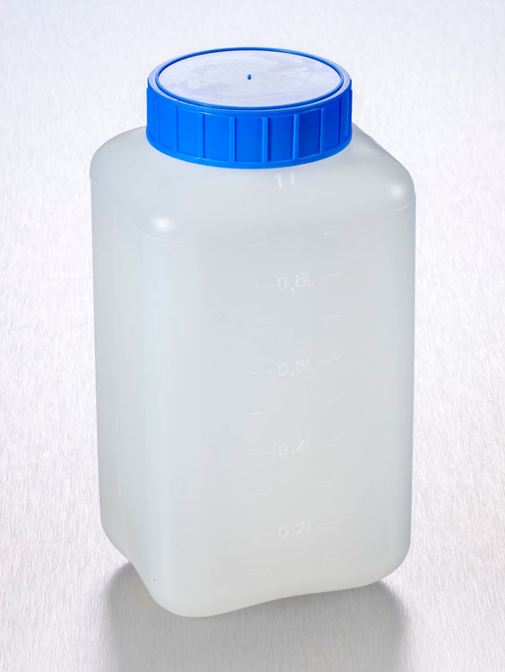 Square container 1000ml+ blue cap + topet, Gosselin