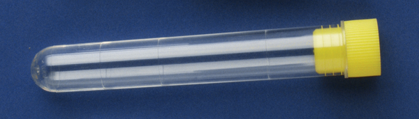 Tube 20ml, 150 x 16mm, PS, round bottom, without rim, clear, gamma irradiated, with pressure cap, LP