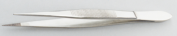 Tweezers in stainless steel with sharp points 10.5cm