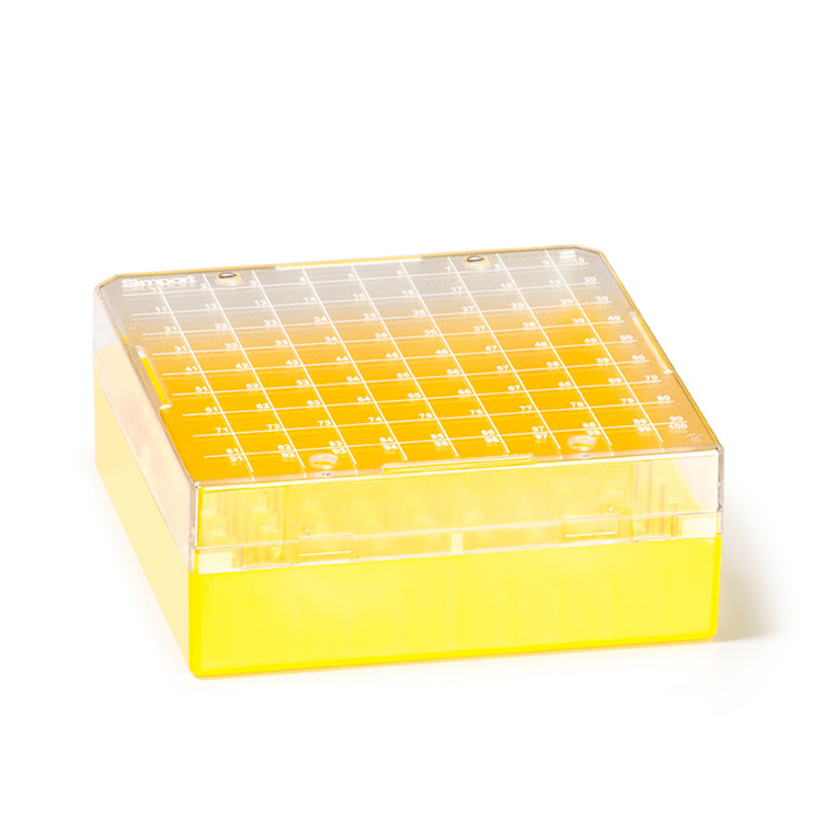 Cryo box 100 places, 133x133x52mm jaune, Simport