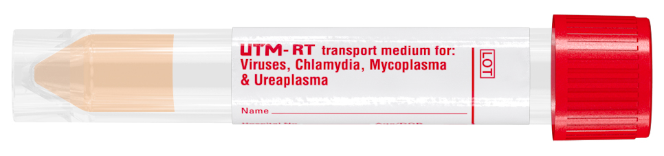 UTM 3ml tube 100x16mm only, red cap, Copan