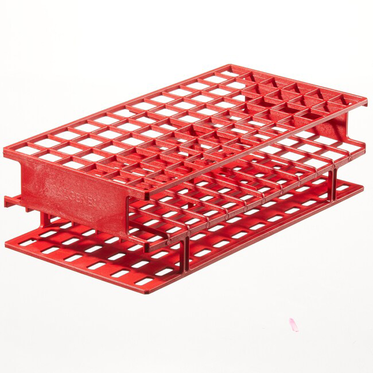 Unwire rack for 72 tubes diam.16mm red, Nalgene