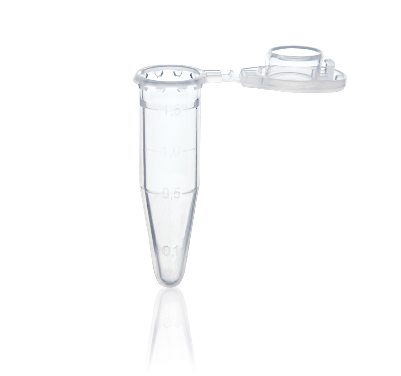 Microtube 1,5ml, clear, lid-locking, BIO-CERT, Dnase-/Rnase-/Endotoxin-free, Brand