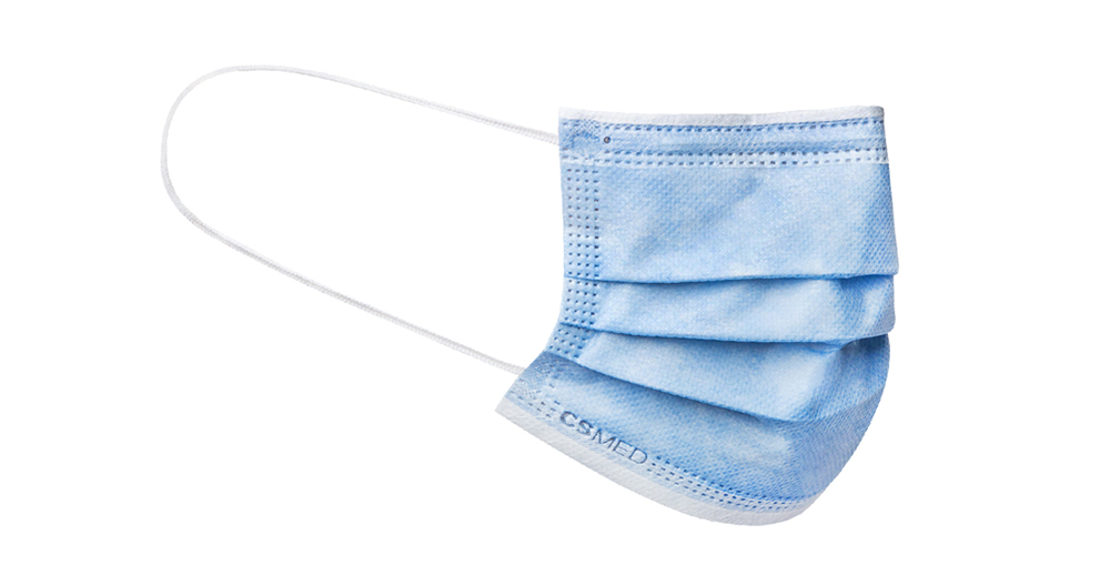 Mouth mask for kinderen, with elastics, blue, type IIR, CE, single packed sterile in blister