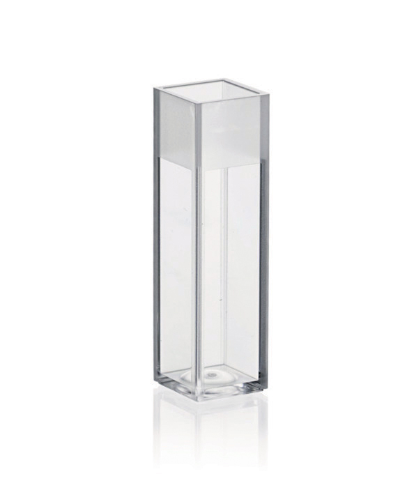 Cuvette, macro, four clear sided, polysterene, filling volume 2,5ml Brand