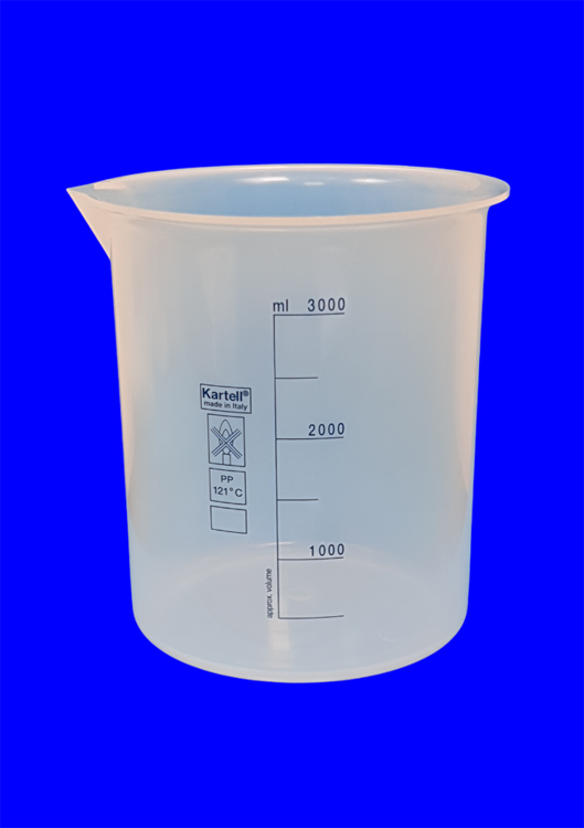 Graduated beaker in plp 3000ml, Kartell