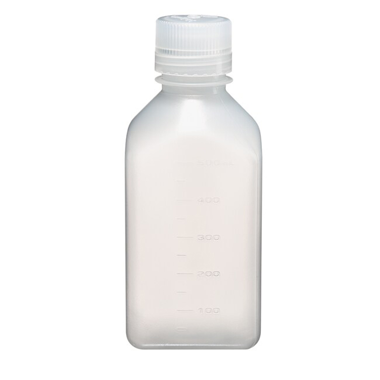 Square bottle narrow neck plp 500ml cap plp autoclavable Nalgene