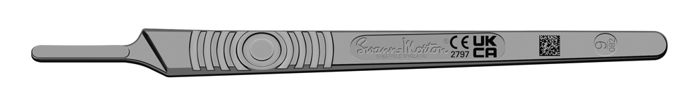 Surgical handle stainless n°9-12cm, Swann-Morton