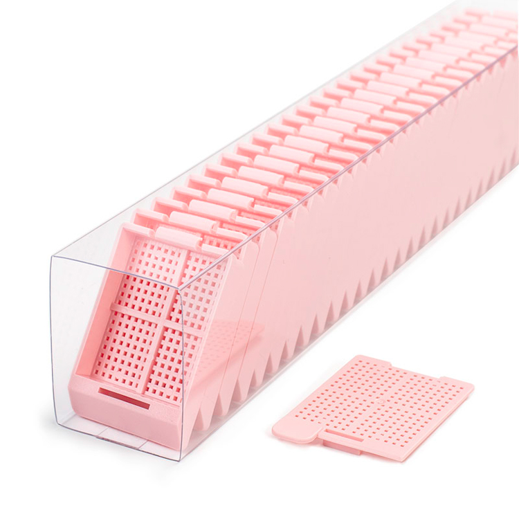 Slimsette quickload biopsy cassette +deksel roze niet gemonteerd, Simport