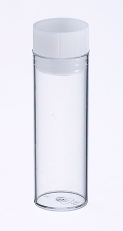 Sputum tube 75 x 22mm, volume 20ml, PS, with natural cap, Bottger