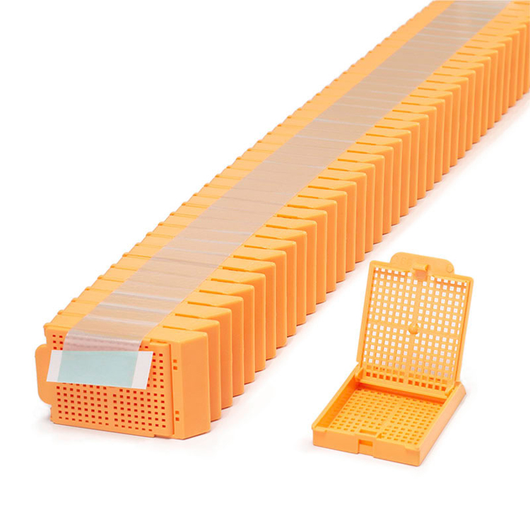 Histosette ll quickload stackable biopsy cassette avec couvercle peach, Simport