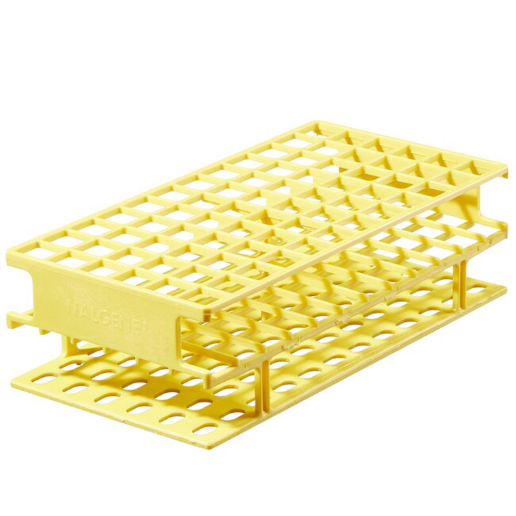 Unwire rack for 72 tubes diam.13mm yellow, Nalgene