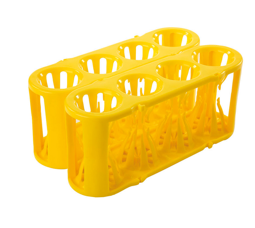 Multi-tube rack for 4 x 5-50ml tubes, POM, autoclavable, yellow, set/2, Heathrow