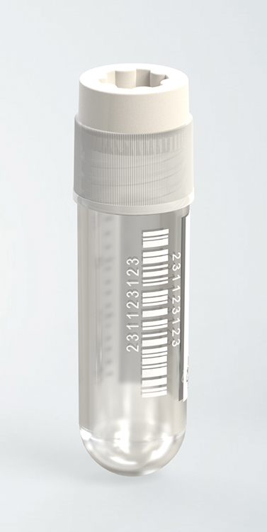 CryoGen tube 2ml, round bottom, external screw cap, graduation + barcode, sterile, bulk Biosigma