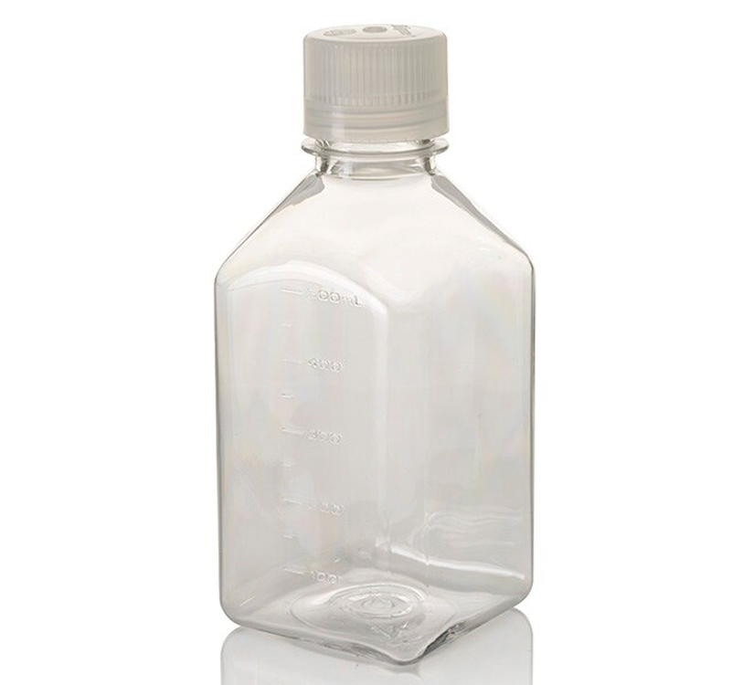 Square bottle narrow neck pc 500ml cap plp autoclavable Nalgene