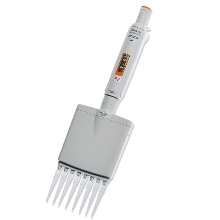 Socorex micropipette Acura 855 8 caneaux 20-200 µl