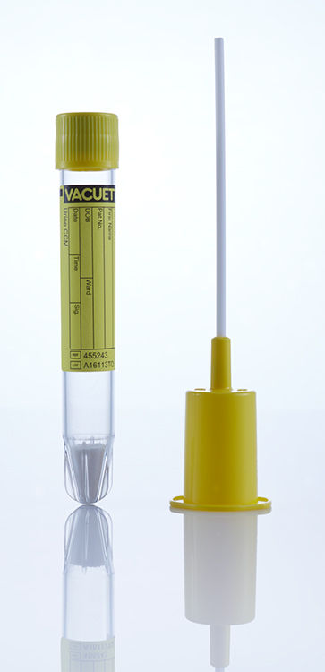 Vacuette urine set 9ml, 100x16mm avec transfer device, conique, emballé individuelle, Greiner