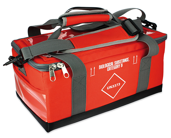 Hemobox Malette M, koeltransport tas UN3373, 370x175x200mm/LxWxH, oranje/rood