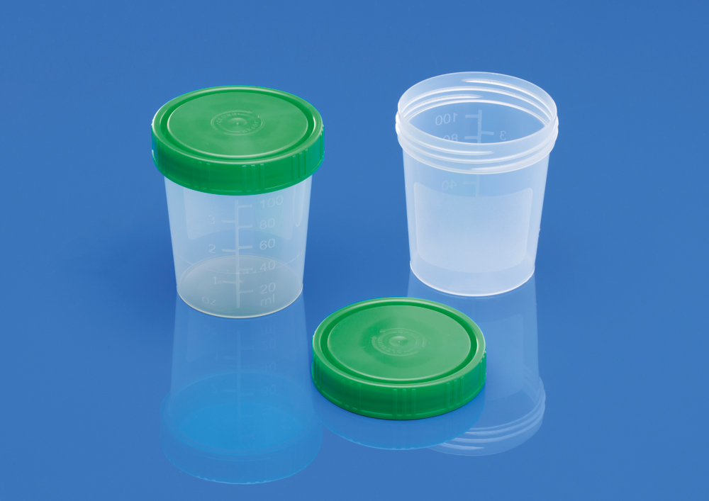 Cup 125ml, PP, green screw cap, not assembled, Bottger