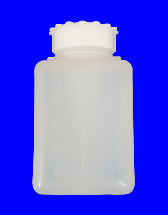 Bottle 500ml, square with wide neck, sealable, pe, Kartell