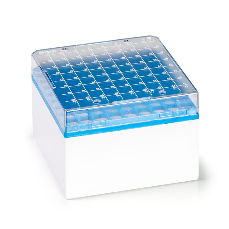 Cryo box 81 plaatsen, 133x133x95mm blauw, Simport